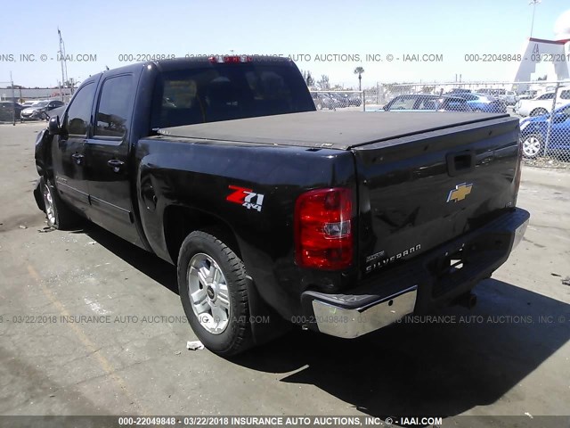 3GCPKTE3XBG216854 - 2011 CHEVROLET SILVERADO K1500 LTZ BLACK photo 3