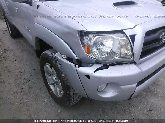 5TELU42N66Z227266 - 2006 TOYOTA TACOMA DOUBLE CAB ვერცხლისფერი ფოტო 6