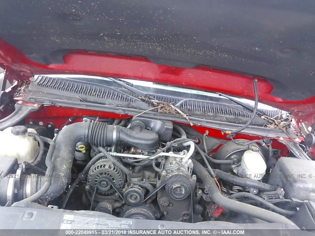 3GCEC14X57G187638 - 2007 CHEVROLET SILVERADO C1500 CLASSIC RED photo 10