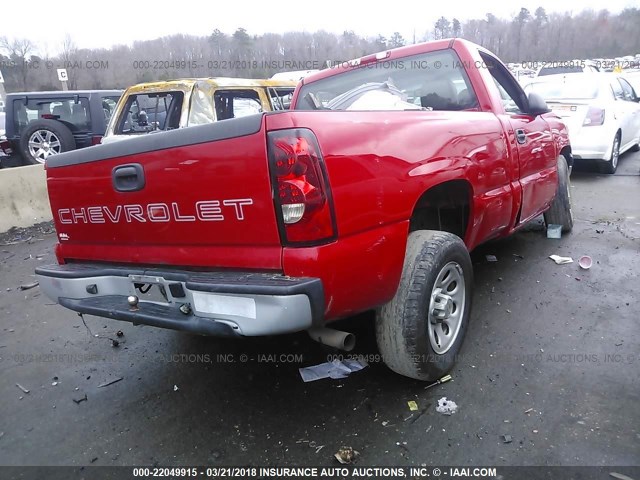 3GCEC14X57G187638 - 2007 CHEVROLET SILVERADO C1500 CLASSIC RED photo 4