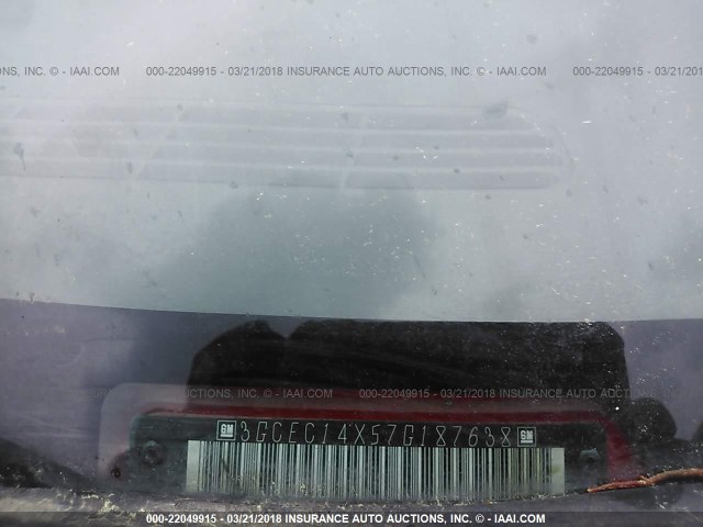 3GCEC14X57G187638 - 2007 CHEVROLET SILVERADO C1500 CLASSIC RED photo 9