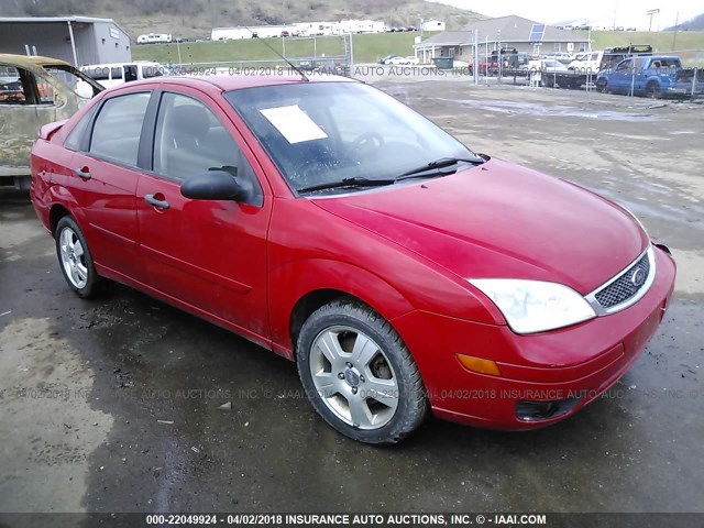 1FAFP34N47W313143 - 2007 FORD FOCUS ZX4/S/SE/SES RED photo 1