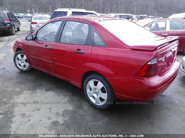 1FAFP34N47W313143 - 2007 FORD FOCUS ZX4/S/SE/SES 红色 照片 3