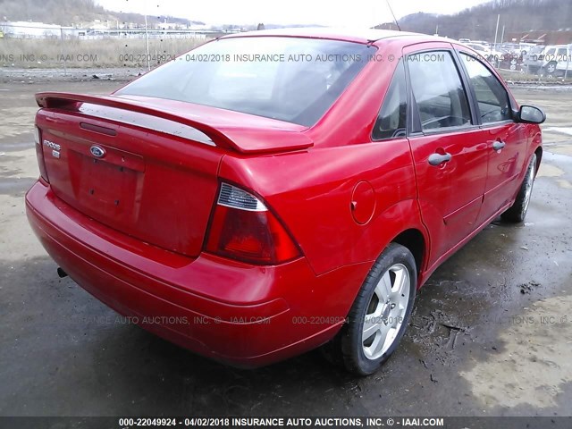 1FAFP34N47W313143 - 2007 FORD FOCUS ZX4/S/SE/SES 红色 照片 4