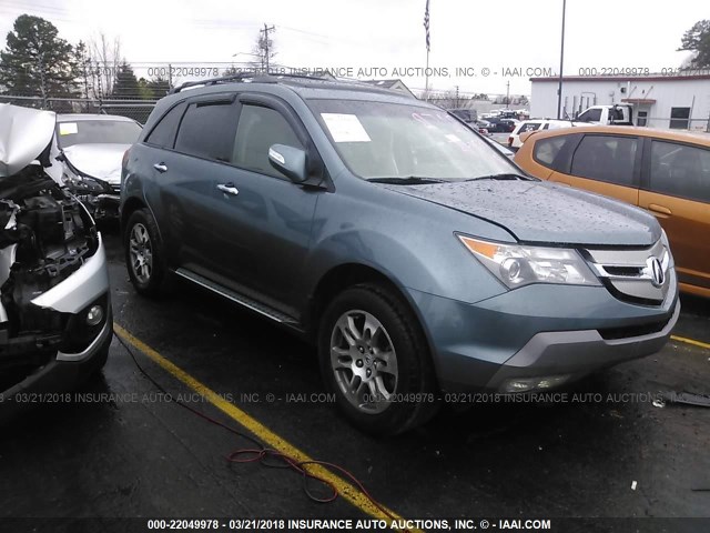 2HNYD28648H549715 - 2008 ACURA MDX TECHNOLOGY BLUE photo 1