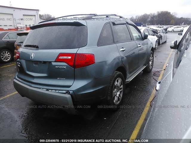 2HNYD28648H549715 - 2008 ACURA MDX TECHNOLOGY BLUE photo 4