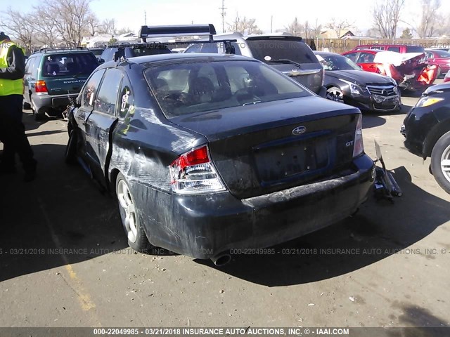 4S3BL676266200266 - 2006 SUBARU LEGACY GT LIMITED BLACK photo 3