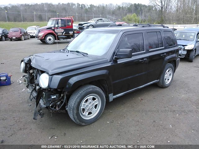 1J4NT2GA1AD516220 - 2010 JEEP PATRIOT SPORT BLACK photo 2