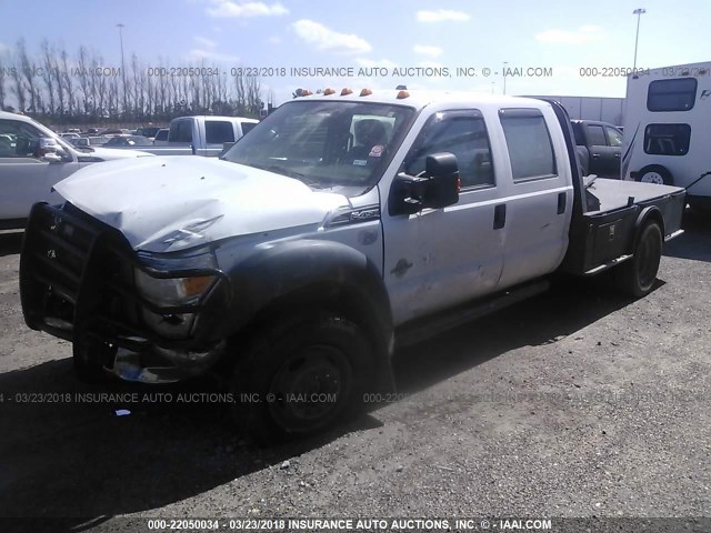 1FD0W4HT0DEA48414 - 2013 FORD F450 SUPER DUTY WHITE photo 2