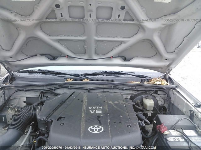 5TEUU42N57Z386513 - 2007 TOYOTA TACOMA ACCESS CAB Күміс фото 10