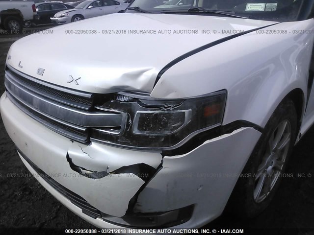 2FMHK6DT0DBD33383 - 2013 FORD FLEX LIMITED WHITE photo 6