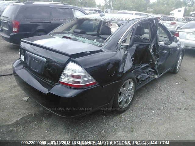 1FAHP25W58G131988 - 2008 FORD TAURUS LIMITED BLACK photo 4