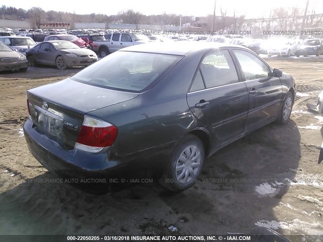 4T1BE32K45U022881 - 2005 TOYOTA CAMRY LE/XLE/SE GREEN photo 4