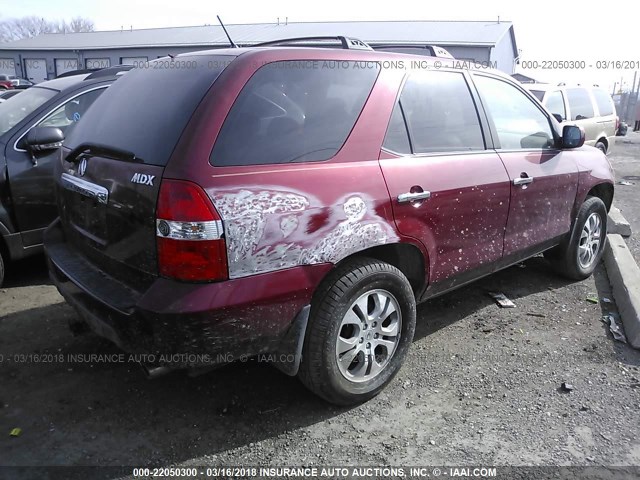 2HNYD18633H533606 - 2003 ACURA MDX TOURING RED photo 4