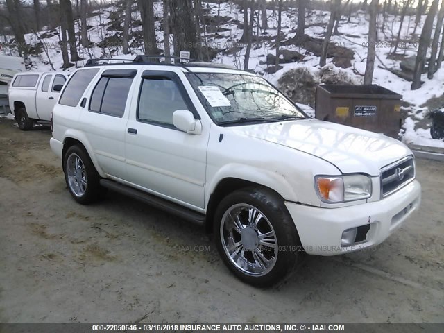 JN8DR09Y11W602070 - 2001 NISSAN PATHFINDER LE/SE/XE WHITE photo 1