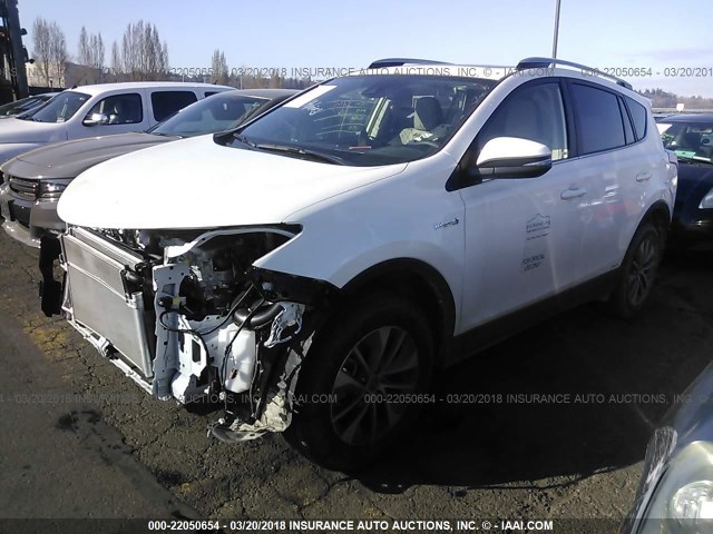 JTMRJREVXHD134032 - 2017 TOYOTA RAV4 HV LE/XLE WHITE photo 2