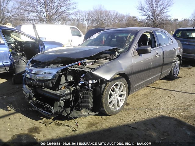 3FAHP0JA2BR326946 - 2011 FORD FUSION SEL GRAY photo 2