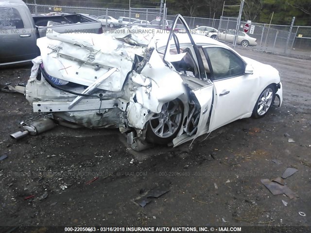 1N4AA5AP6CC860617 - 2012 NISSAN MAXIMA S/SV WHITE photo 4