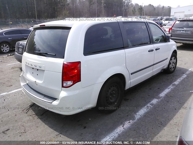 2C4RDGBG9CR183424 - 2012 DODGE GRAND CARAVAN SE WHITE photo 4