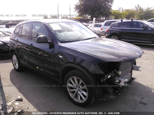 5UXWX9C57H0D99004 - 2017 BMW X3 XDRIVE28I BLACK photo 1