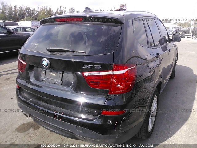 5UXWX9C57H0D99004 - 2017 BMW X3 XDRIVE28I BLACK photo 4