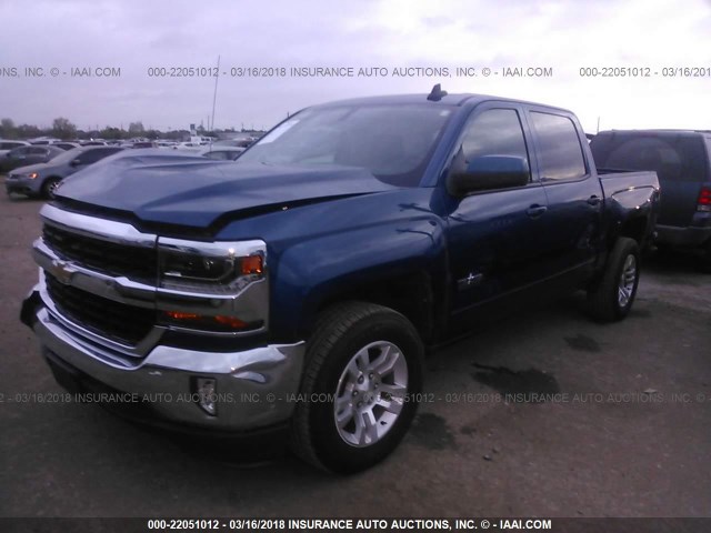 3GCPCREC6HG175955 - 2017 CHEVROLET SILVERADO C1500 LT BLUE photo 2