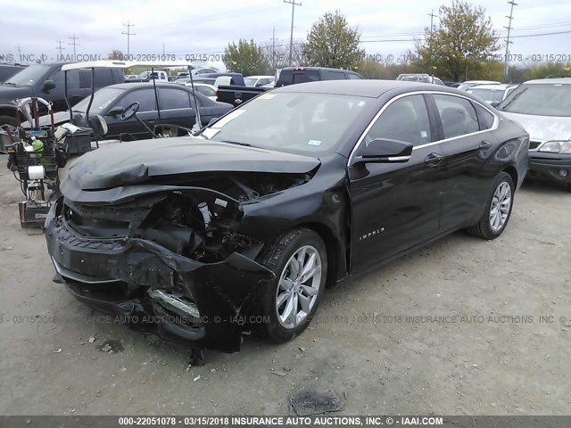 1G1105S37JU108224 - 2018 CHEVROLET IMPALA LT BLACK photo 2