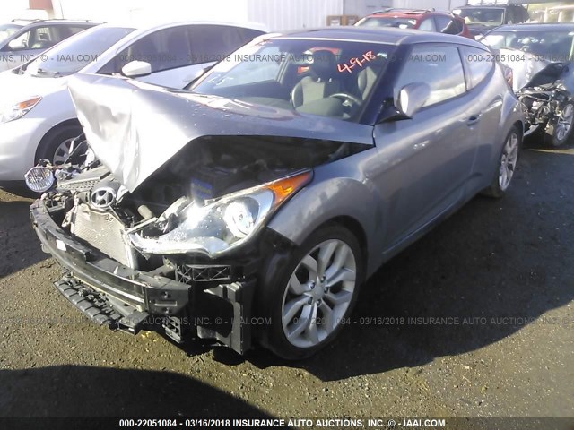 KMHTC6AD7CU056373 - 2012 HYUNDAI VELOSTER GRAY photo 6