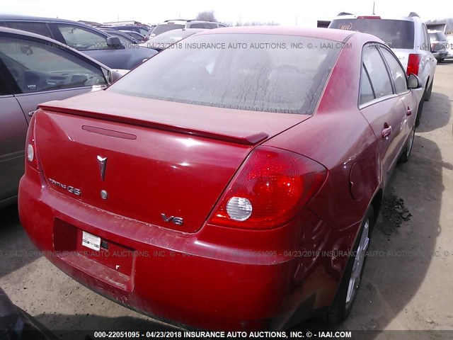 1G2ZG58N474129446 - 2007 PONTIAC G6 SE RED photo 4