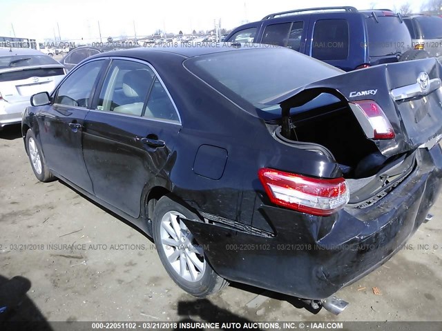 4T1BK3EKXAU101146 - 2010 TOYOTA CAMRY SE/LE/XLE BLACK photo 3
