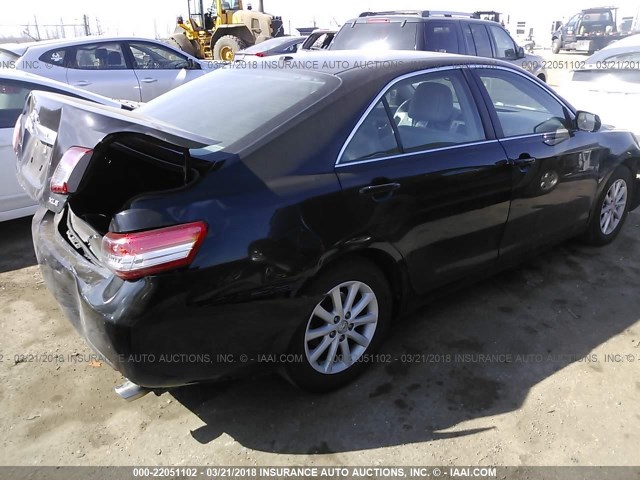 4T1BK3EKXAU101146 - 2010 TOYOTA CAMRY SE/LE/XLE BLACK photo 4