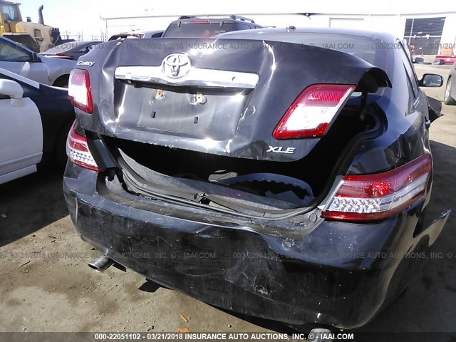4T1BK3EKXAU101146 - 2010 TOYOTA CAMRY SE/LE/XLE BLACK photo 6