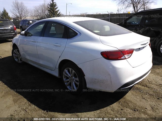 1C3CCCAB6GN150573 - 2016 CHRYSLER 200 LIMITED WHITE photo 3