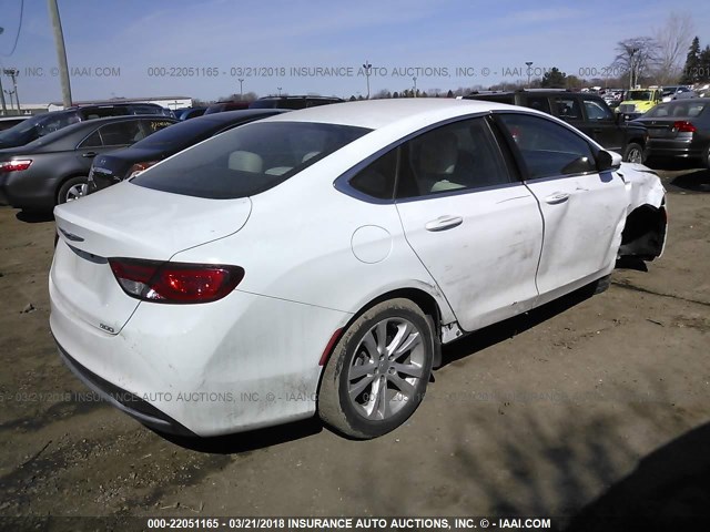 1C3CCCAB6GN150573 - 2016 CHRYSLER 200 LIMITED WHITE photo 4