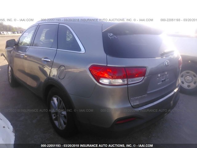 5XYPG4A55JG361280 - 2018 KIA SORENTO LX/L GRAY photo 3