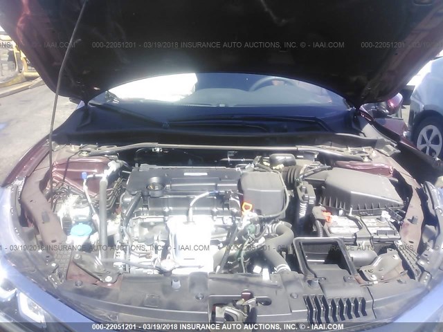 1HGCR2F55HA115721 - 2017 HONDA ACCORD SPORT მუქწითელი ფოტო 10