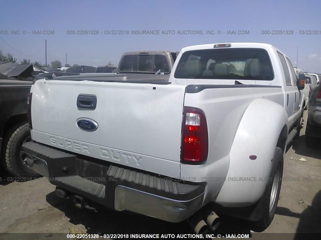 1FT8W3CT2CEB73048 - 2012 FORD F350 SUPER DUTY WHITE photo 4