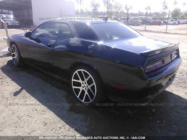 2C3CDZBT7FH717386 - 2015 DODGE CHALLENGER SXT PLUS BLACK photo 3