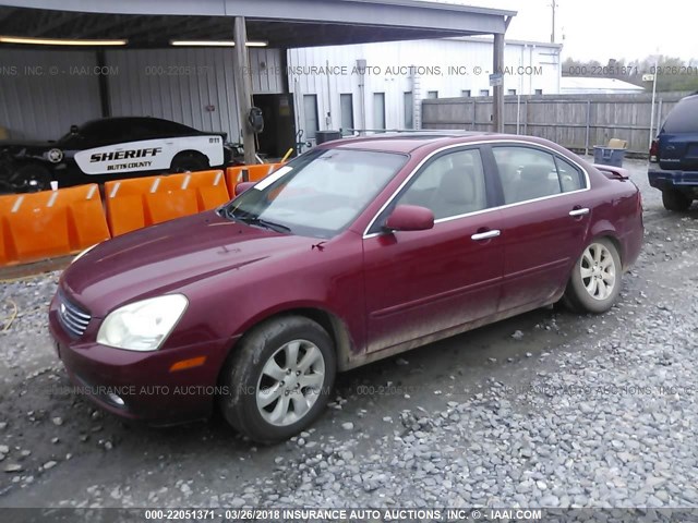 KNAGE123685177063 - 2008 KIA OPTIMA LX/EX RED photo 2