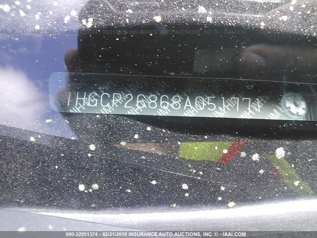 1HGCP26868A051771 - 2008 HONDA ACCORD EXL BLACK photo 9