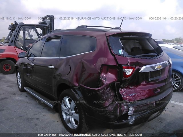 1GNKRGKD8HJ119600 - 2017 CHEVROLET TRAVERSE LT BURGUNDY photo 6