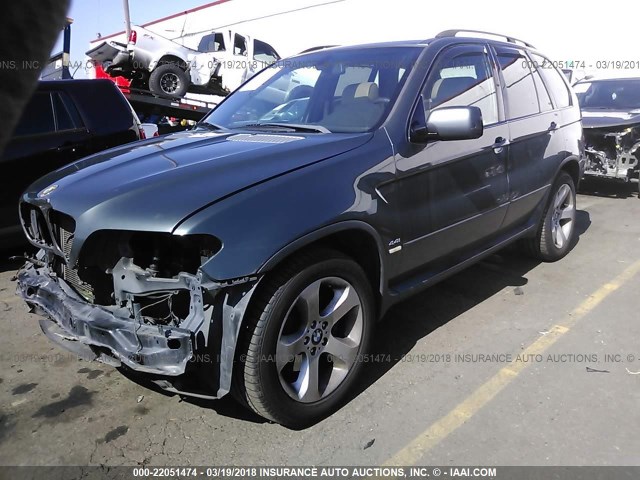 5UXFB53595LV15883 - 2005 BMW X5 4.4I GRAY photo 2