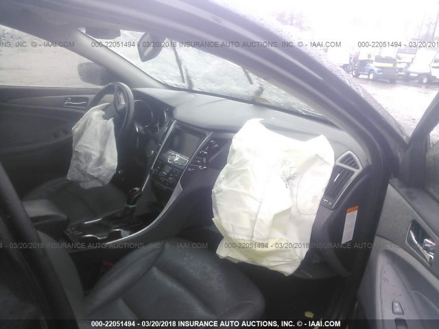 KMHEC4A49DA083557 - 2013 HYUNDAI SONATA HYBRID BLACK photo 5