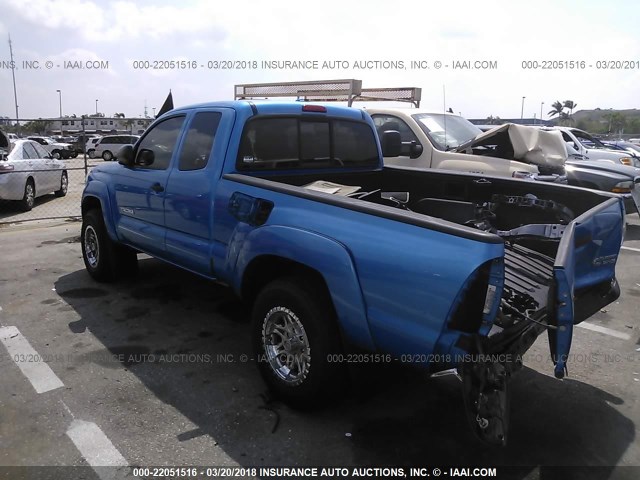 5TETU62N99Z592881 - 2009 TOYOTA TACOMA PRERUNNER ACCESS CAB BLUE photo 3