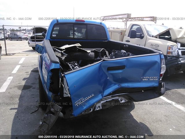 5TETU62N99Z592881 - 2009 TOYOTA TACOMA PRERUNNER ACCESS CAB BLUE photo 6