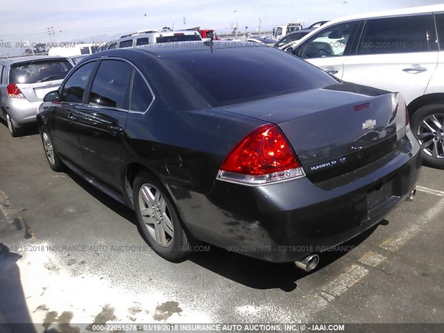 2G1WG5E3XD1126312 - 2013 CHEVROLET IMPALA LT GRAY photo 3