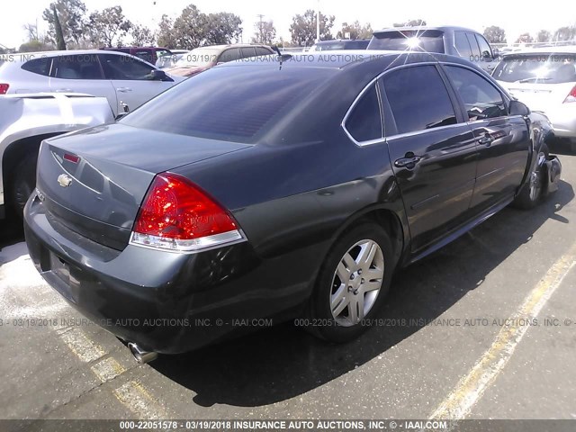 2G1WG5E3XD1126312 - 2013 CHEVROLET IMPALA LT GRAY photo 4