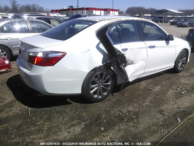 1HGCR2F53EA256346 - 2014 HONDA ACCORD SPORT WHITE photo 4