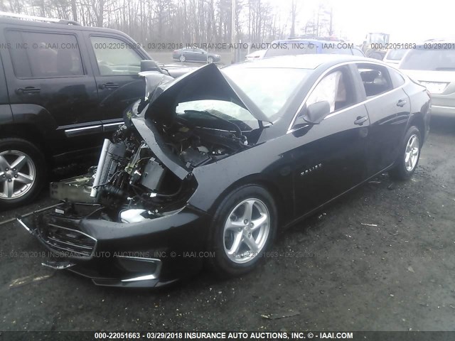 1G1ZB5ST3HF282979 - 2017 CHEVROLET MALIBU LS შავი ფოტო 2