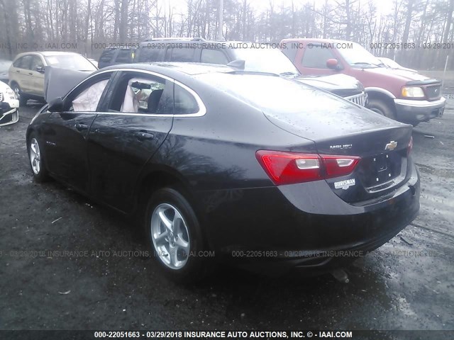1G1ZB5ST3HF282979 - 2017 CHEVROLET MALIBU LS შავი ფოტო 3